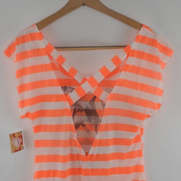 OP Swim Cover Up Dress Cali Heart Orange Orbit NWT (SW003) - Picture 6 of 8
